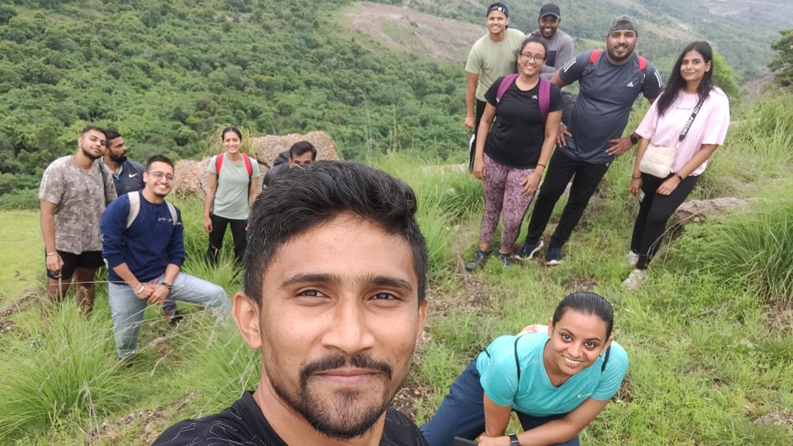 Group Selfie on Mountain Trail